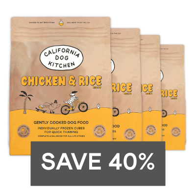 Chicken & Rice Recipe Frozen dog food My Store 4 bags (16lbs)