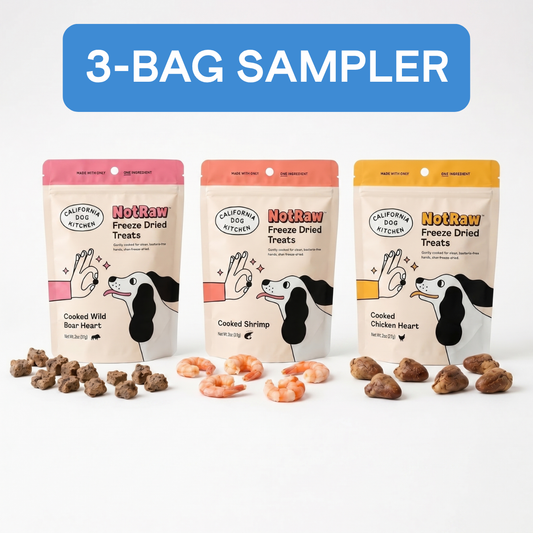 Wholesale - Freeze-dried Treats - 3-bag sample pack Wholesale California Dog Kitchen
