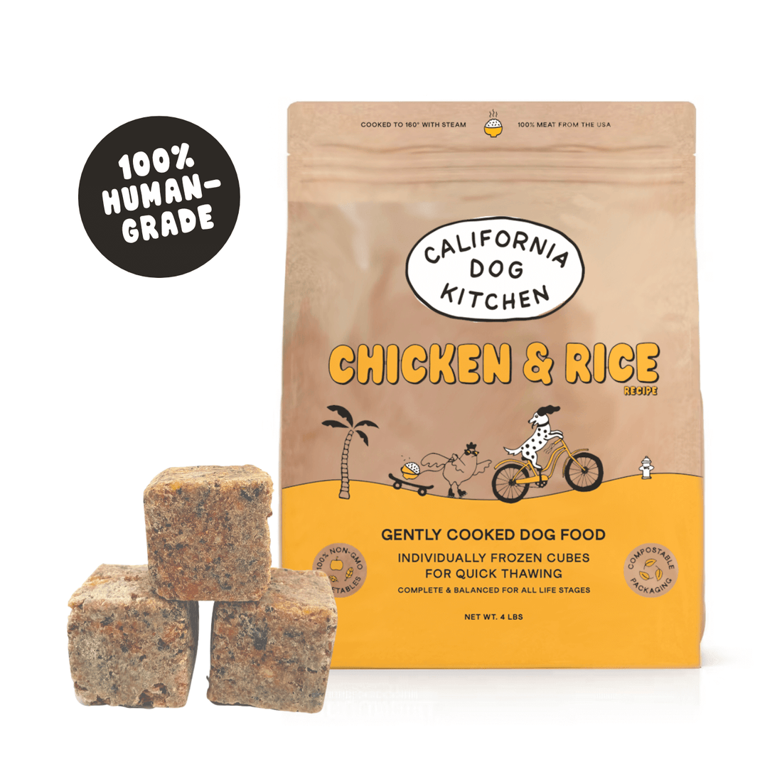 Chicken & Rice Gently Cooked Dog Food – California Dog Kitchen