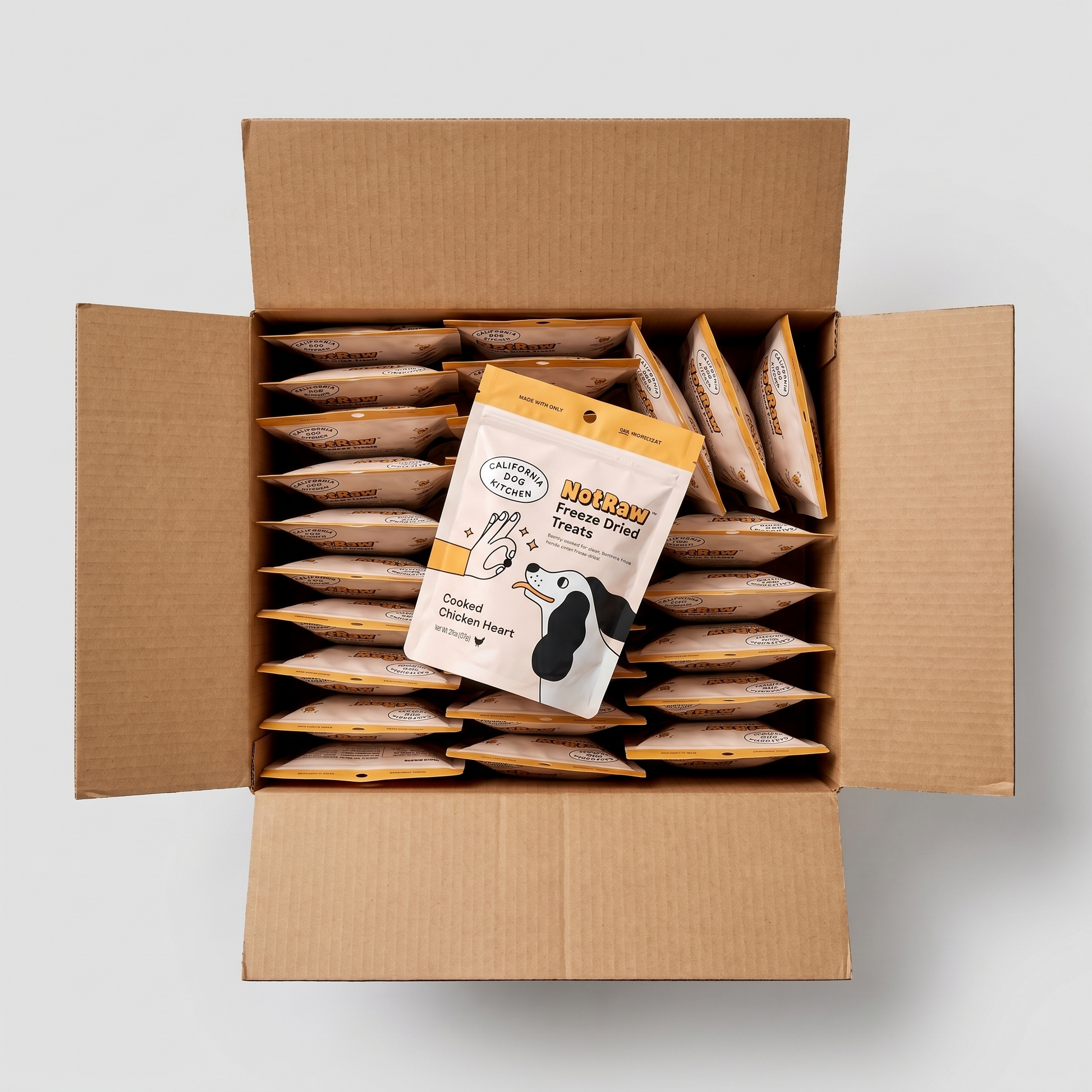 Wholesale - Freeze Dried Treats - Organic Chicken Hearts Wholesale California Dog Kitchen